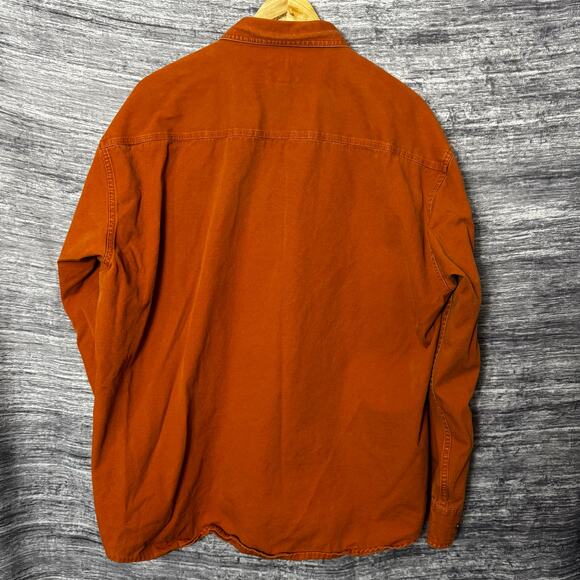 Cabela’s Stonewash Canvas 100% Cotton Long Sleeve Button Up Outdoor Shirt Men XL - Picture 2 of 8